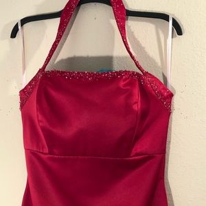 Eden Maids Bridesmaid Collection Long Red Bridesmaid Dress